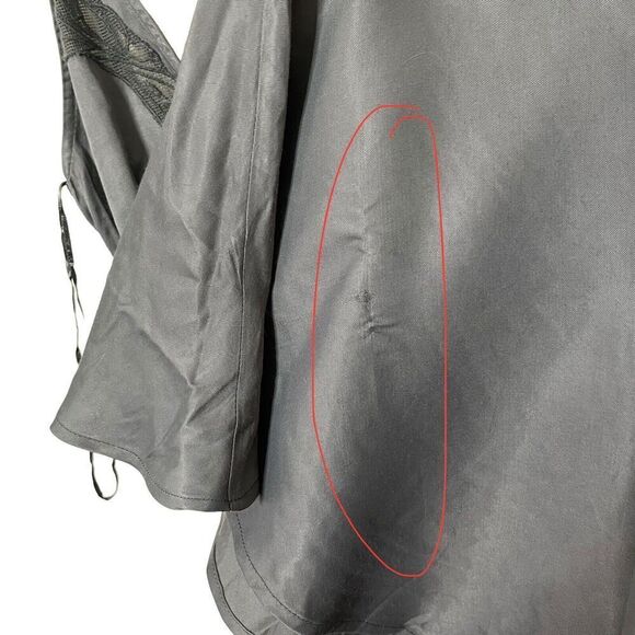 ZARA NWT Midi Camisole Slip Dress Charcoal Grey Women’s Size Small Satin - Picture 12 of 13